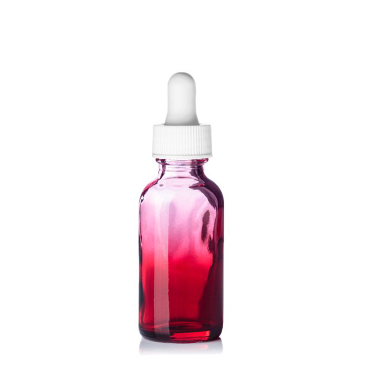 30ml Boston Colored Glass Cosmetic Face Serum Bottle With Dropper