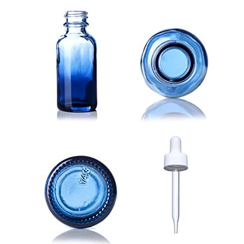 30ml Boston Colored Glass Cosmetic Face Serum Bottle With Dropper