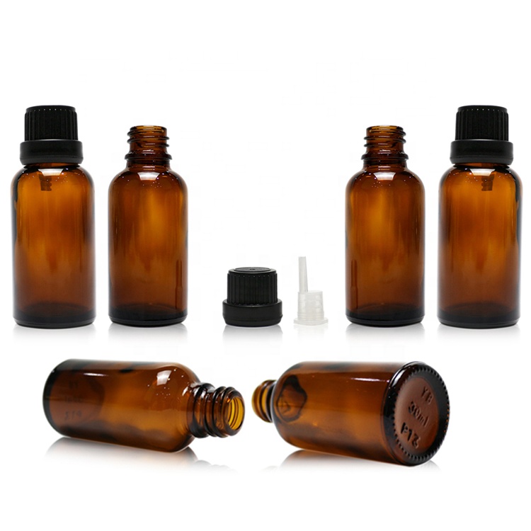 30ml Brown Essence oils glass dropper bottle with Screw Cap glass bottle for cosmetic packaging glass jars and bottles