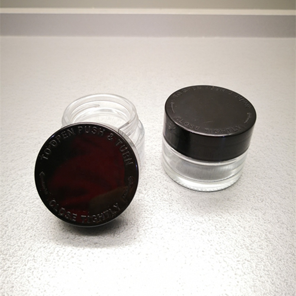 30ml CBD clear glass jar with plastic child proof cap 1oz cosmetic packaging with child resistant lid