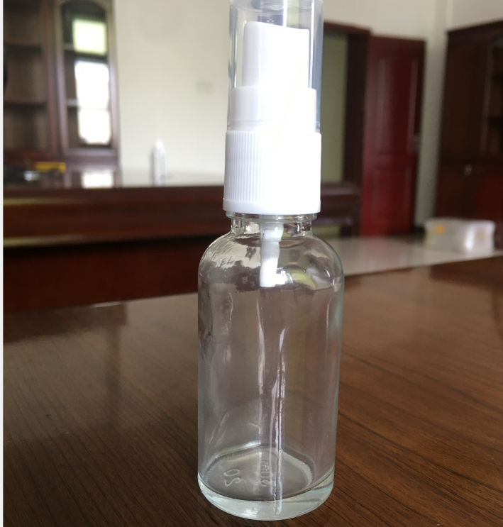 30ml Clear Boston Round Bottle Spray Pump Bottles Empty Glass Perfume Bottles