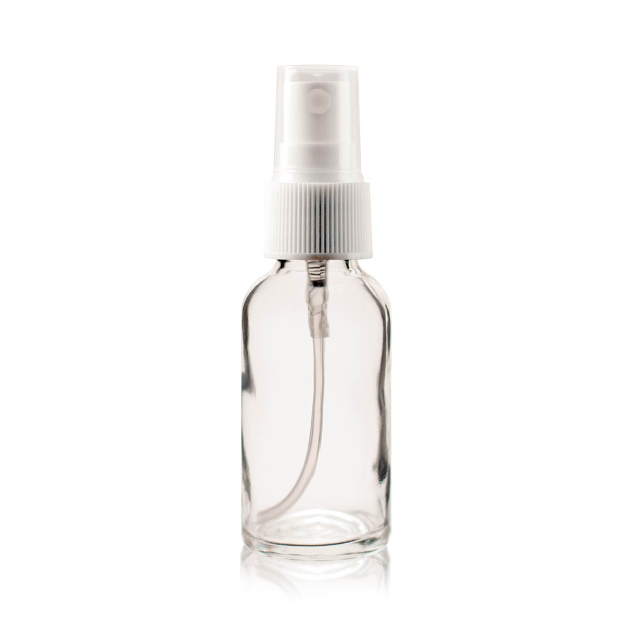 30ml Clear Boston Round Bottle Spray Pump Bottles Empty Glass Perfume Bottles
