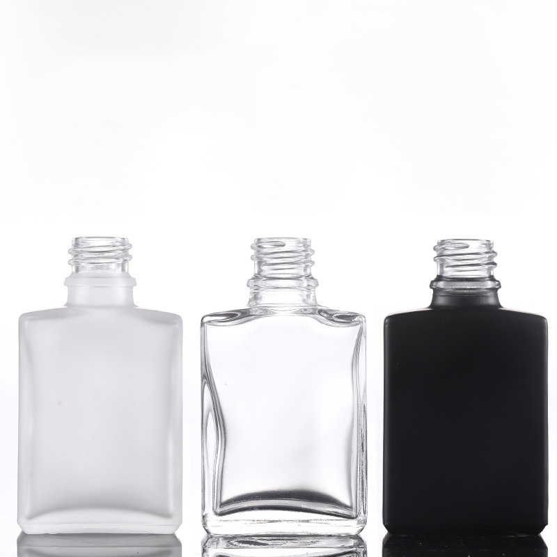 30ml Clear Frosted Matte Black Cosmetic Essential Oil Glass Dropper Bottle
