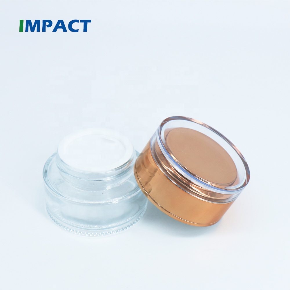 30ml Clear Glass Jar with Gold Cap