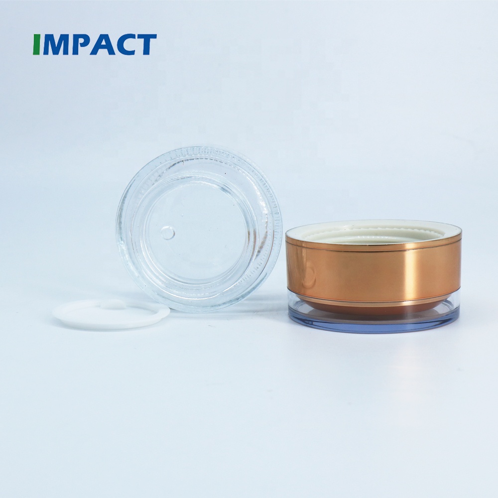 30ml Clear Glass Jar with Gold Cap