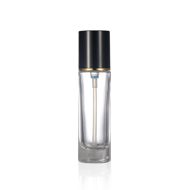 30ml Custom Clear luxury makeup glass foundation bottle