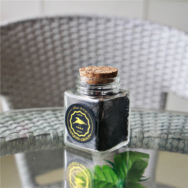 30ml Custom Glass Coffee Tea Container glass Food Storage Jar with Airtight Seal Bamboo Lid