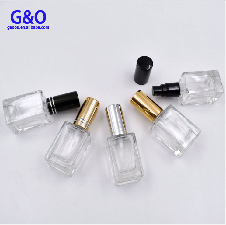 30ml Empty Atomizer Spray Perfume Glass Bottle 1oz flat square rectangle shape perfume glass bottle with pump spray cap