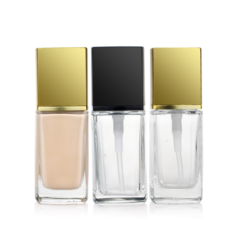 30ml Empty Clear Cosmetic Packaging Foundation Glass Spray Pump Bottle Container
