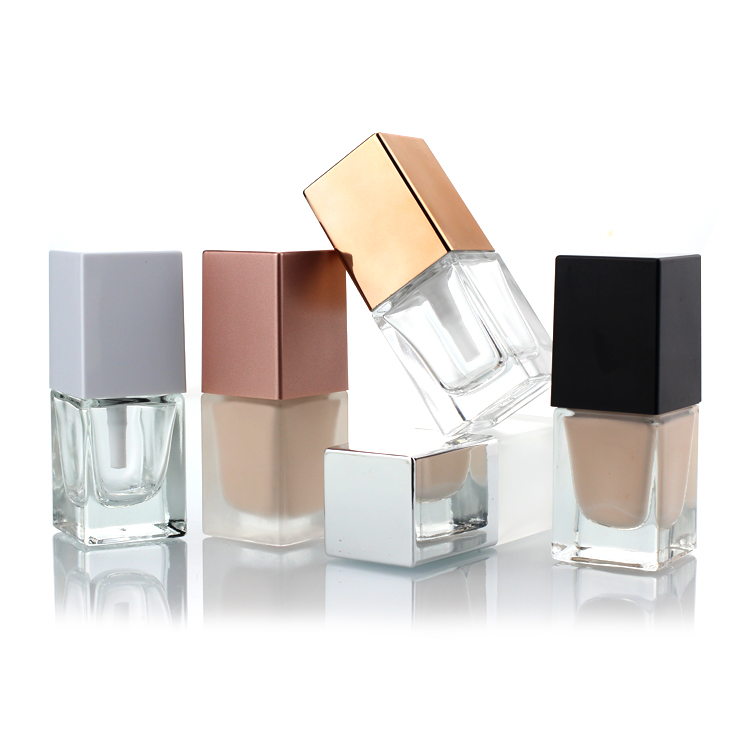 30ml Empty Cosmetic Factory Supply Clear Liquid Foundation Glass Bottle/Container Make Up Packaging With Squeeze Pump