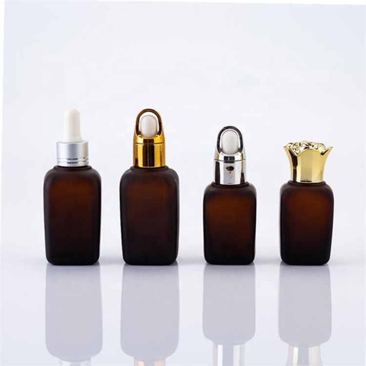 30ml Entry Lux Square Customized Essential Oil Glass Bottles with Pipette Droppers