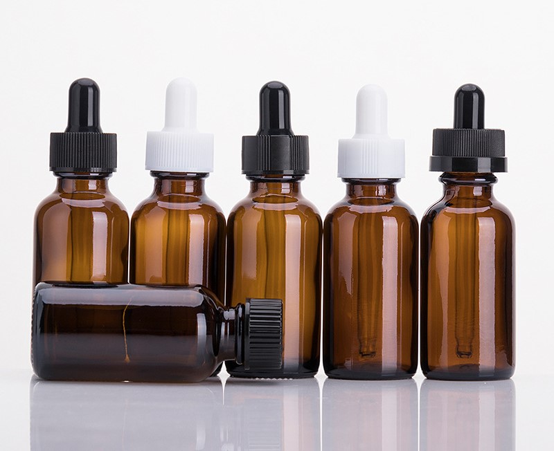 30ml Essential Oil Bottle Amber Glass Bottle With Black Plastic Dropper