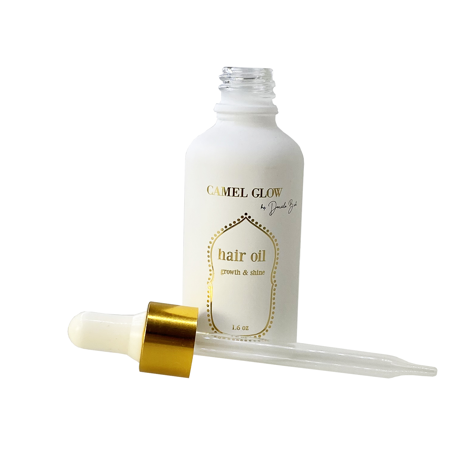 30ml Essential oil luxury frosted white custom logo hot stamping glass dropper bottle gold aluminum cap