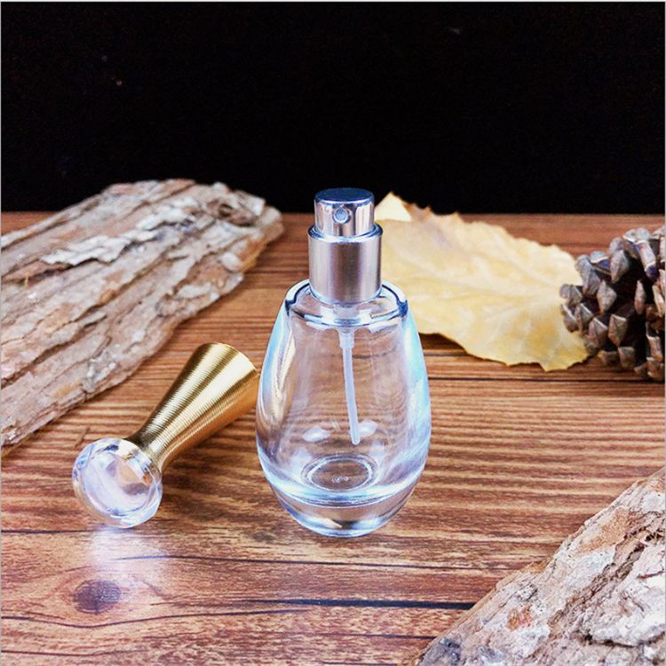 30ml Factory wholesale round empty clear fragrance spray glass perfume bottle