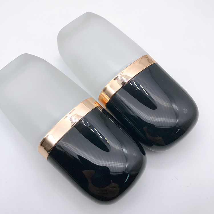 30ml Foundation Liquid Bottle Cosmetics Pressure Pump Transparent Glass Foundation Bottle