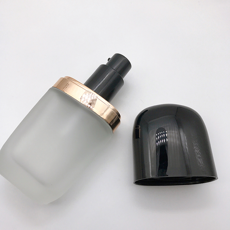 30ml Foundation Liquid Bottle Cosmetics Pressure Pump Transparent Glass Foundation Bottle