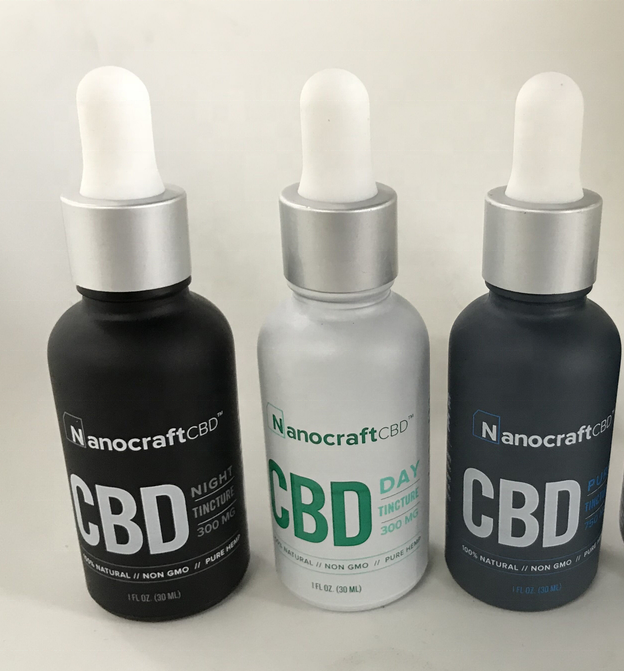 30ml Frosted CBD Oil Glass Bottle with Customer Logo,frosted Clear/white/black/brown Essential Oil Screen Printing Personal Care