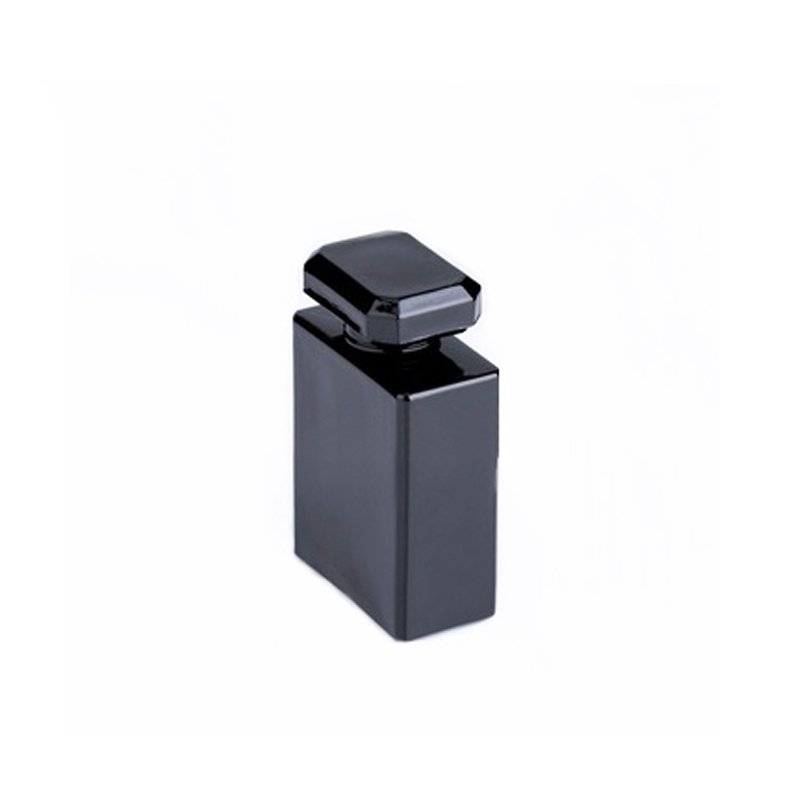 30ml Frosted clear black rectangular luxury custom refillable  wholesale  glass empty spray perfume bottle