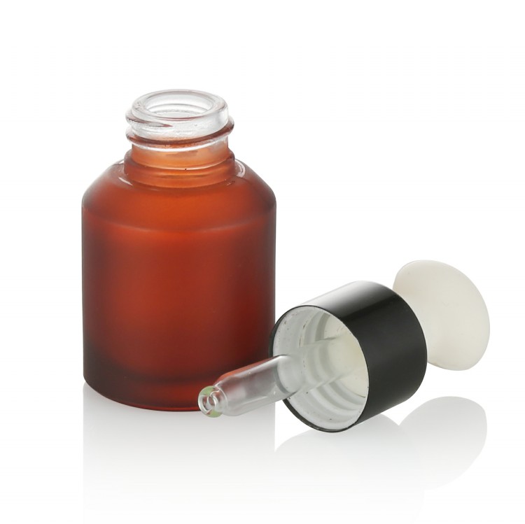 30ml Glass Bottles Leech Oil Minyak Lintah Blood Flow,Enlargement HOT UK, wholesale-frosted amber bottle W/ white dropper 1oz