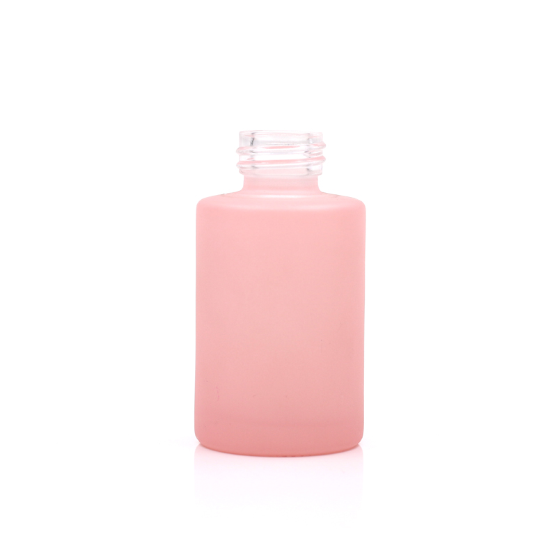 30ml Glass Dropper bottles cosmetic frosted pink color bottle