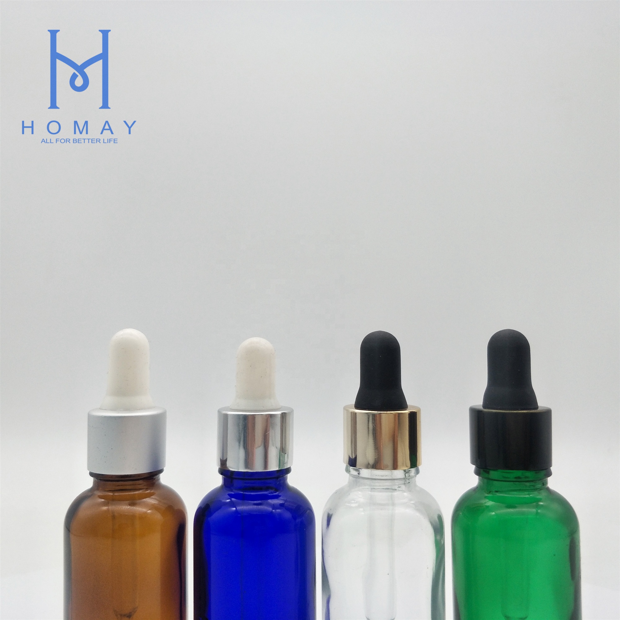 30ml, Glass cosmetic dropper bottle for essential oil with dropper cap
