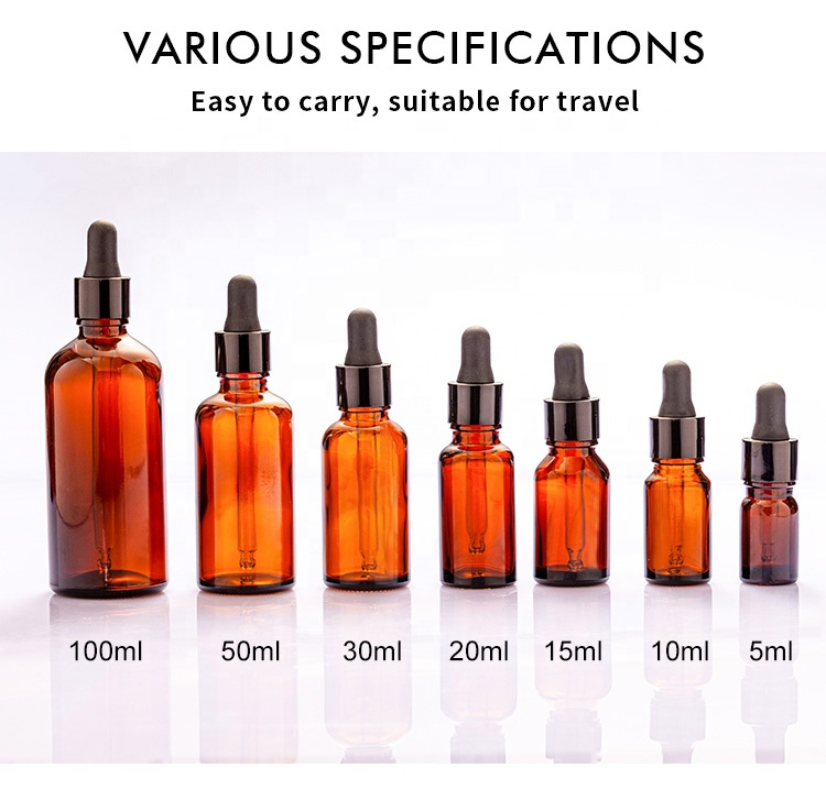 30ml, Glass cosmetic dropper bottle for essential oil with dropper cap