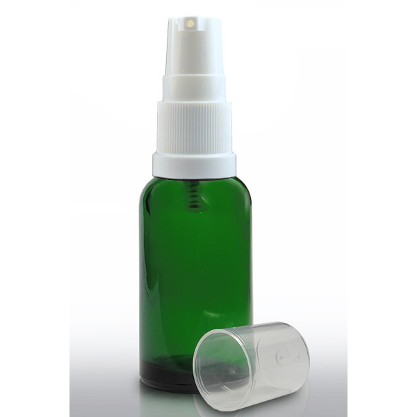 30ml Green DIN18mm Euro Glass Bottle Essential Oil Glass Bottle with dropper or screw cap or fine mist spray