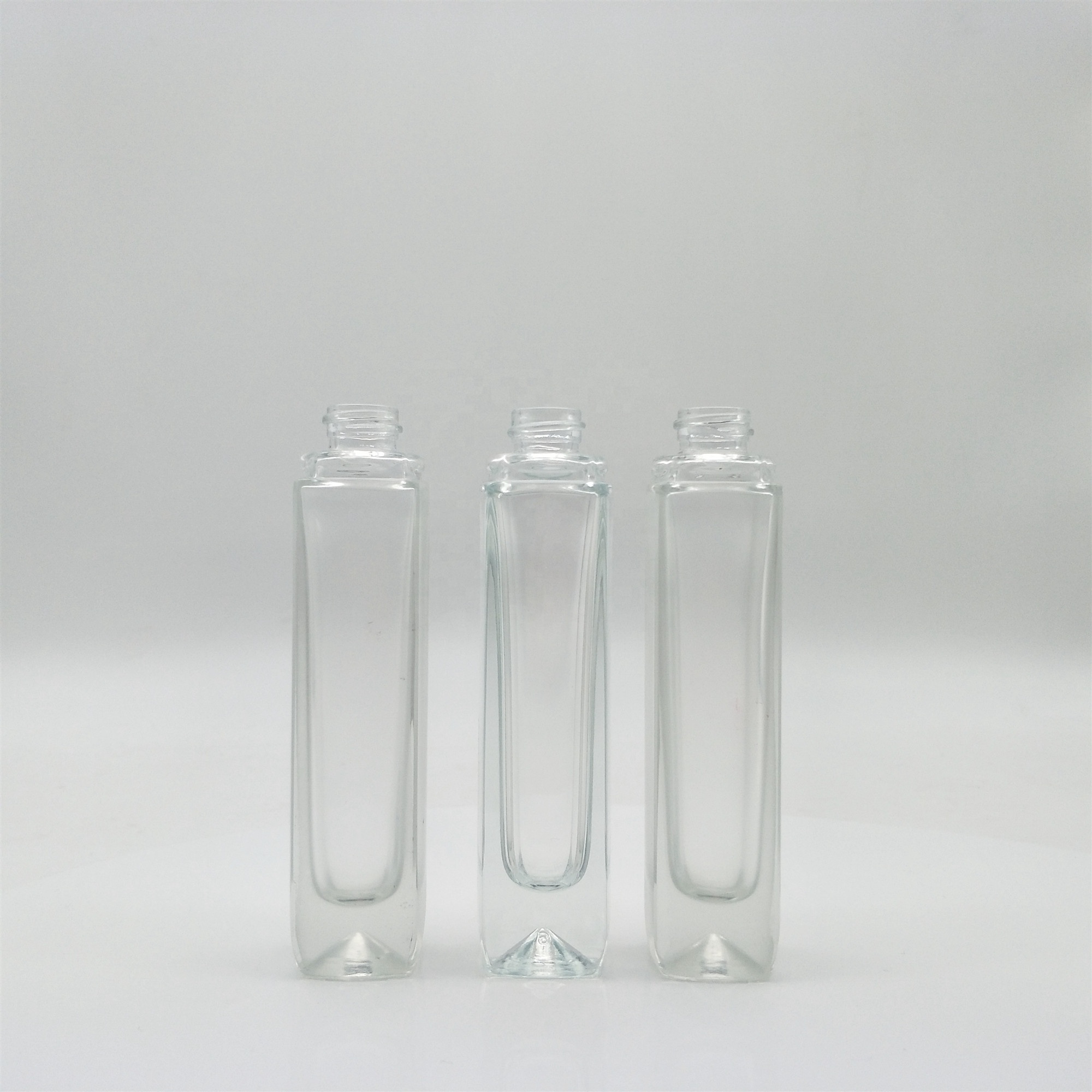 30ml High quality square glass cosmetic lotion pump bottle