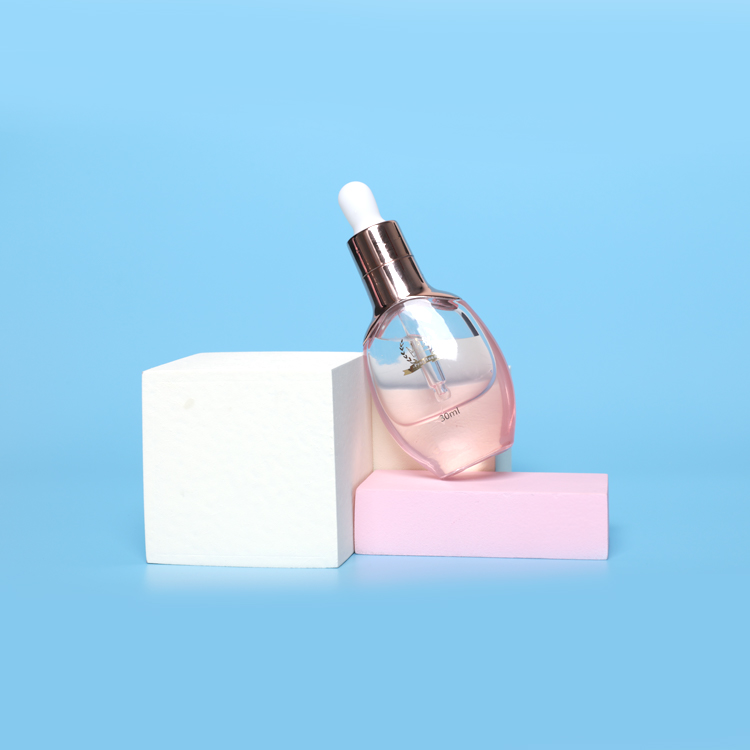 30ml Luxury Empty Clear Cosmetic Packaging Serum Glass Dropper Bottle Container