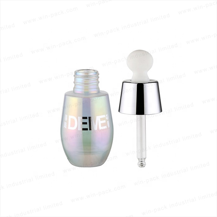 30ml Luxury UV coating glass dropper lotion bottle with new design for high quality