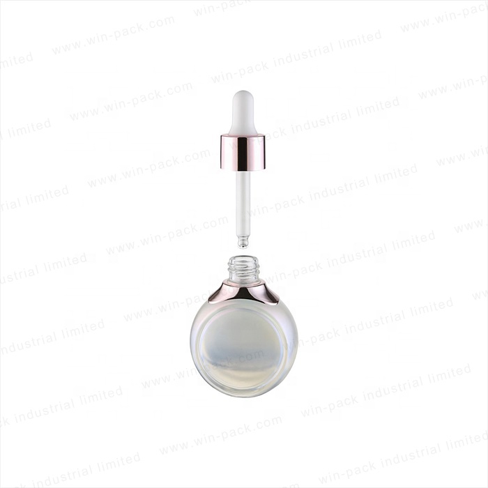 30ml Luxury UV coating glass dropper lotion bottle with new design for high quality