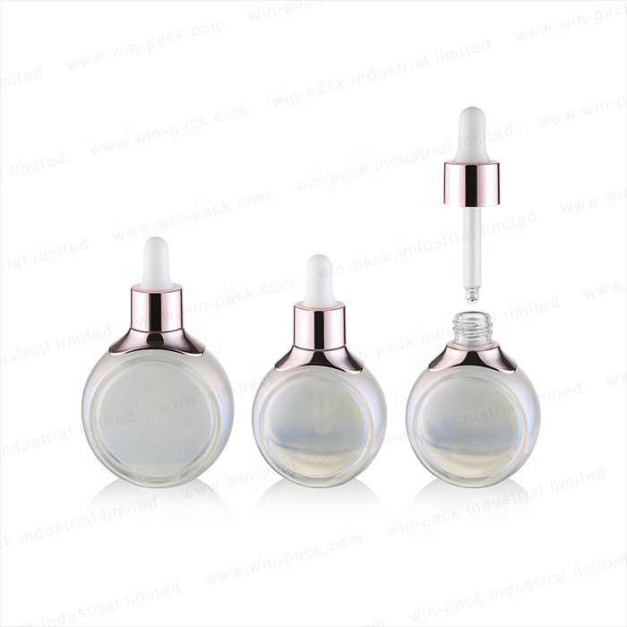 30ml Luxury UV coating glass dropper lotion bottle with new design for high quality