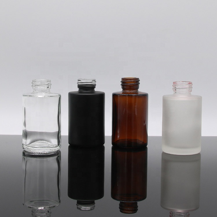 30ml Luxury empty cosmetic frosted clear amber glass essential oil bottle serum dropper bottle