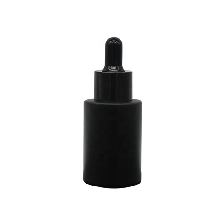 30ml Luxury empty cosmetic frosted clear amber glass essential oil bottle serum dropper bottle
