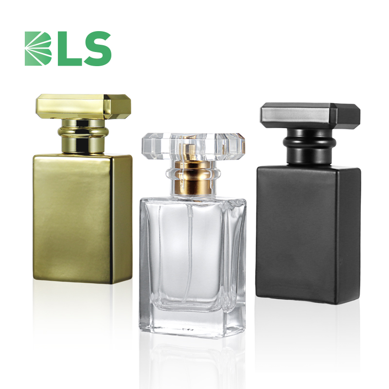 30ml Perfume bottle Pump lady men use Acrylic cap Perfume Spray Transparent Glass Bottle