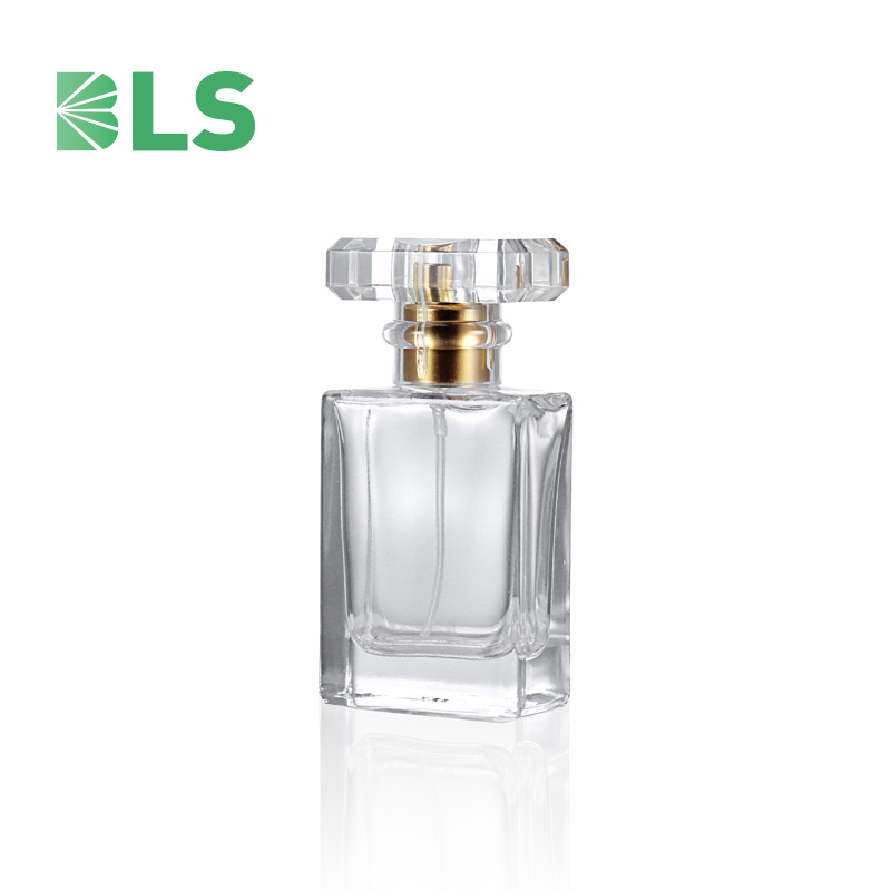 30ml Perfume bottle Pump lady men use Acrylic cap Perfume Spray Transparent Glass Bottle