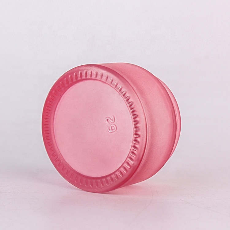 30ml Pink color cosmetic cream container glass cream jar with gasket
