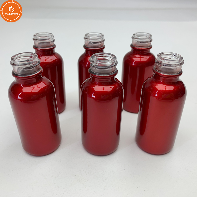 30ml Red Boston Round Glass CBD Oil Dropper Cartridge Bottle