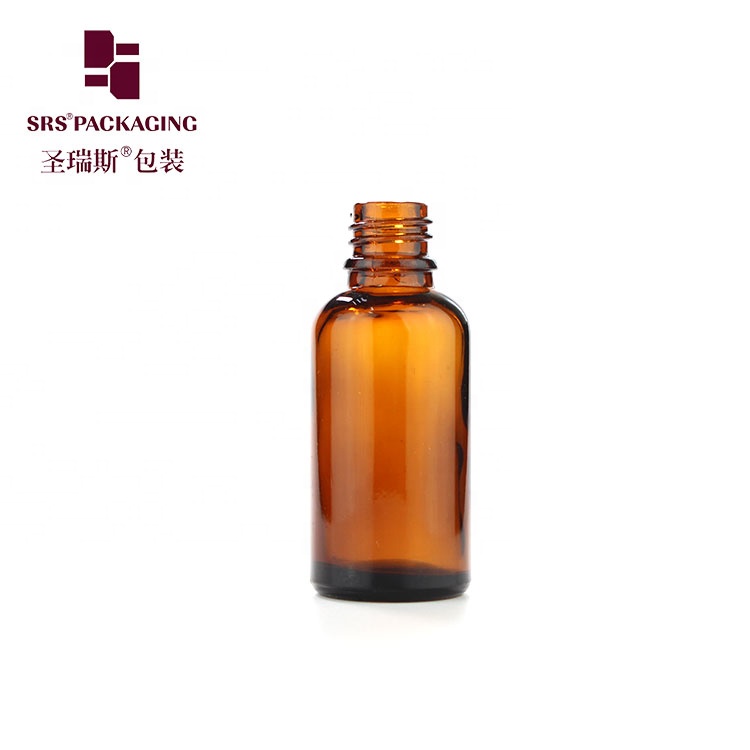 30ml Serum Amber Glass wholesales Dropper Bottles With bamboo Wooden Lid