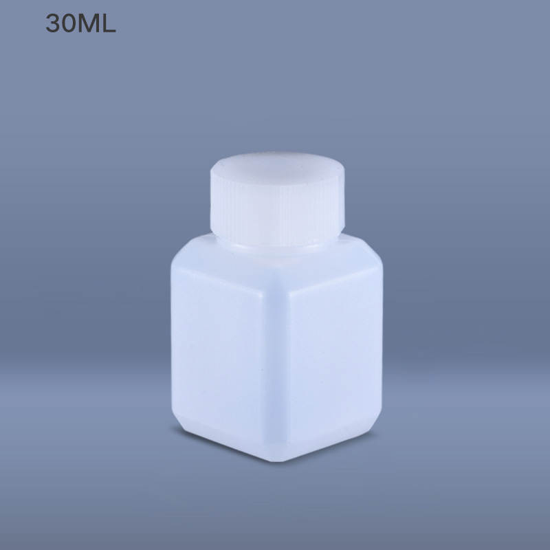30ml Square Empty Spirit HDPE Plastic Bottle Face Cream Packing Cosmetic Jars