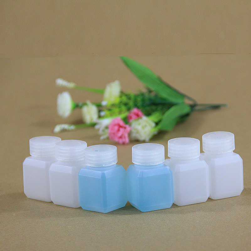 30ml Square Empty Spirit HDPE Plastic Bottle Face Cream Packing Cosmetic Jars