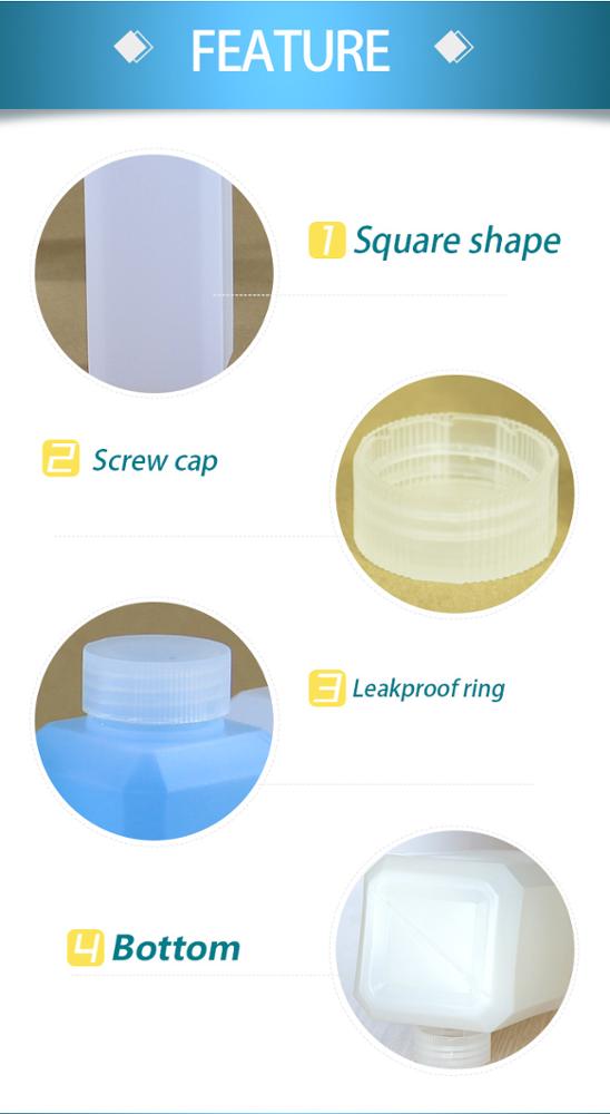 30ml Square Empty Spirit HDPE Plastic Bottle Face Cream Packing Cosmetic Jars