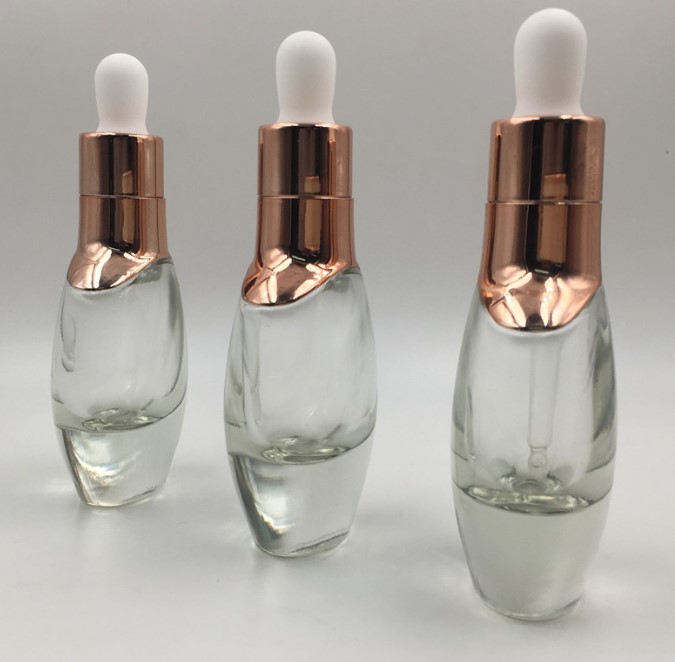 30ml The New High Quality Essential Oil Double Layer Glass Pump Dropper Bottle