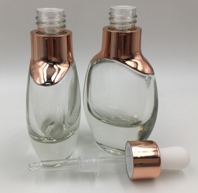 30ml The New High Quality Essential Oil Double Layer Glass Pump Dropper Bottle