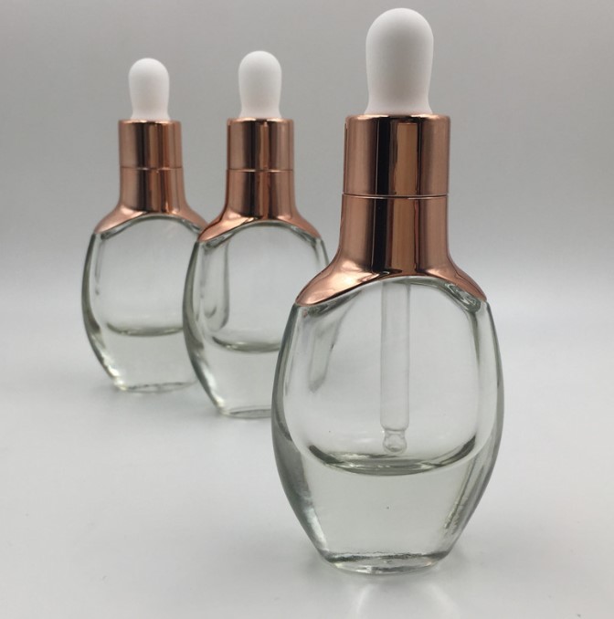 30ml The New High Quality Essential Oil Double Layer Glass Pump Dropper Bottle