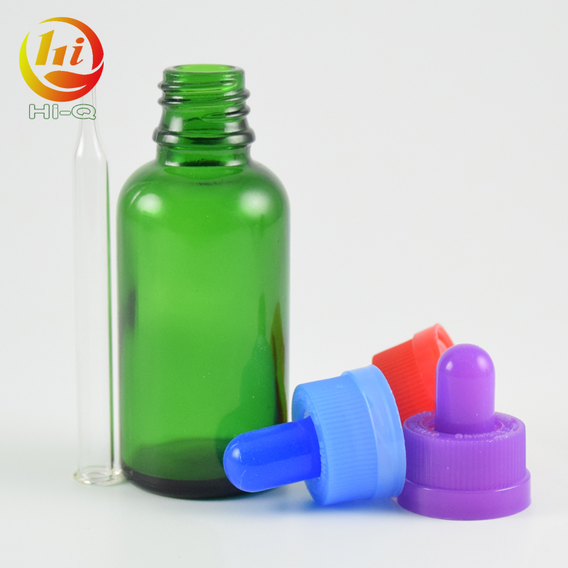 30ml Transparent green amber blue measure graduation dropper pipette 1oz 30 ml glass essential oil bottle