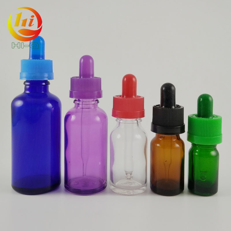 30ml Transparent green amber blue measure graduation dropper pipette 1oz 30 ml glass essential oil bottle