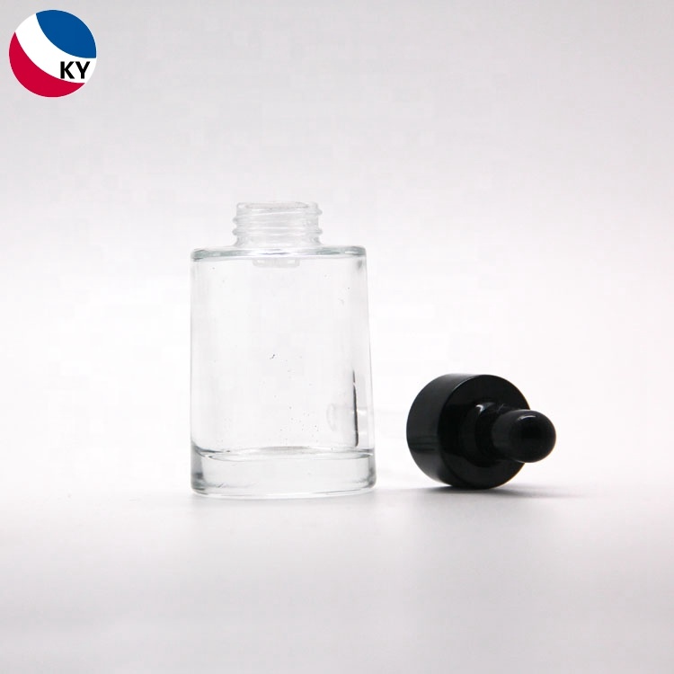 30ml Unique Essential Oil Flat Oval Dropper Bottle Personal Care Hot Stamping