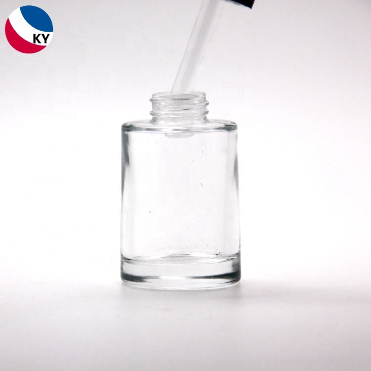 30ml Unique Essential Oil Flat Oval Dropper Bottle Personal Care Hot Stamping