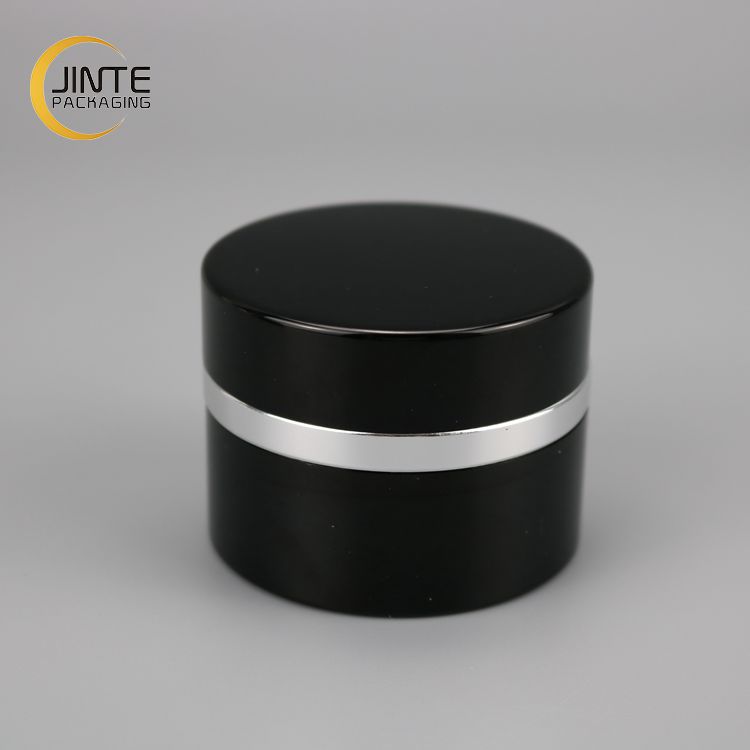 30ml Wholesale Luxury Black  Cosmetic Container Empty Aluminum  Jar for Face Cream